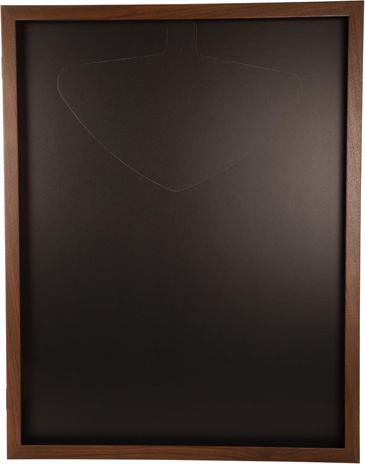 Trikotrahmen mit Drehtür – 'Nussbaum' - Rückwand Schwarz | Grösse: 90x70cm - von vorne bestückbar -