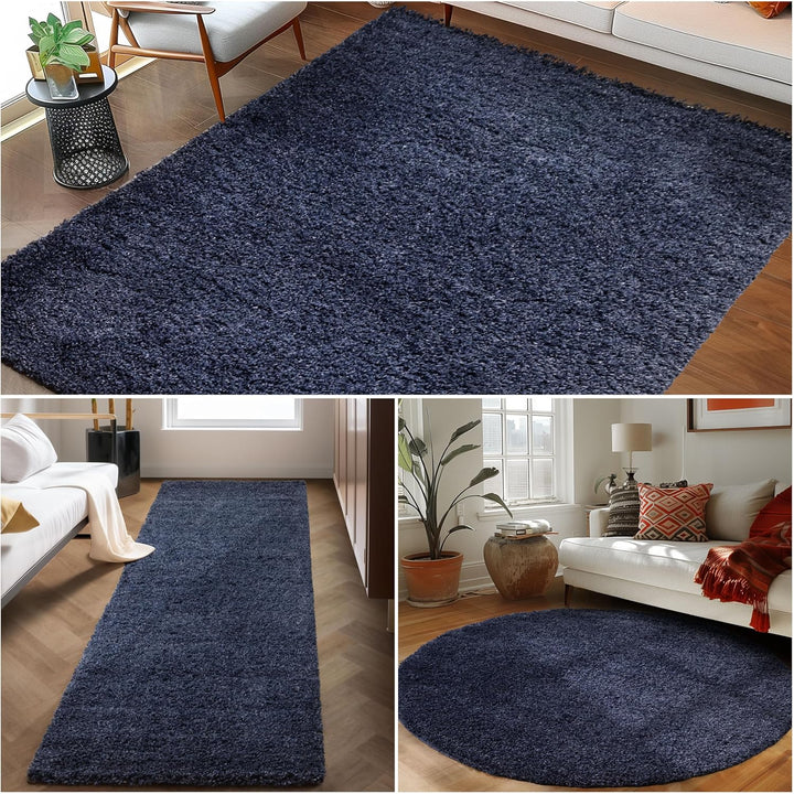 Carpettex Hochflor Teppich Wohnzimmer Shaggy Flokati Teppich Modern Einfarbig 120 x 170 cm Flur Tepp