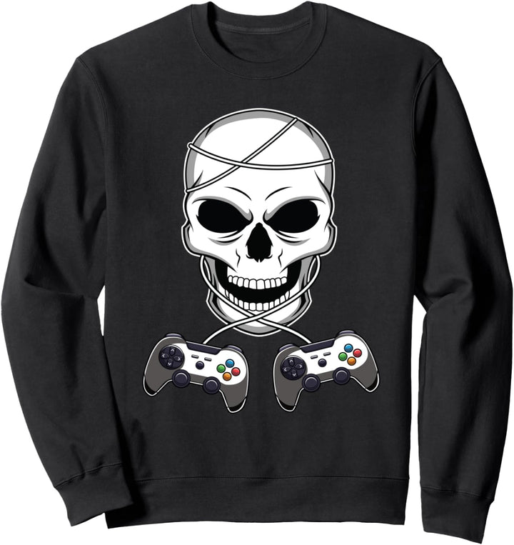 Halloween Totenkopf Videospiel Controller Spieler Geschenk Sweatshirt