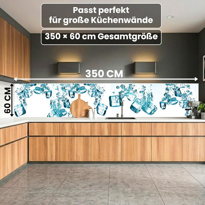 DIMEX Küchenrückwand Folie selbstklebend EISWÜRFEL | Klebefolie - Dekofolie - Spritzschutz für Küche