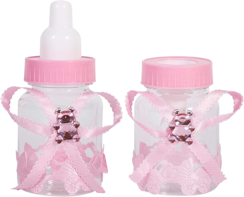 MOUMOUTEN Baby Süssigkeitsflaschen, 50 Stück Mini Baby Shower Babyflasche Süssigkeiten Geschenkbox m