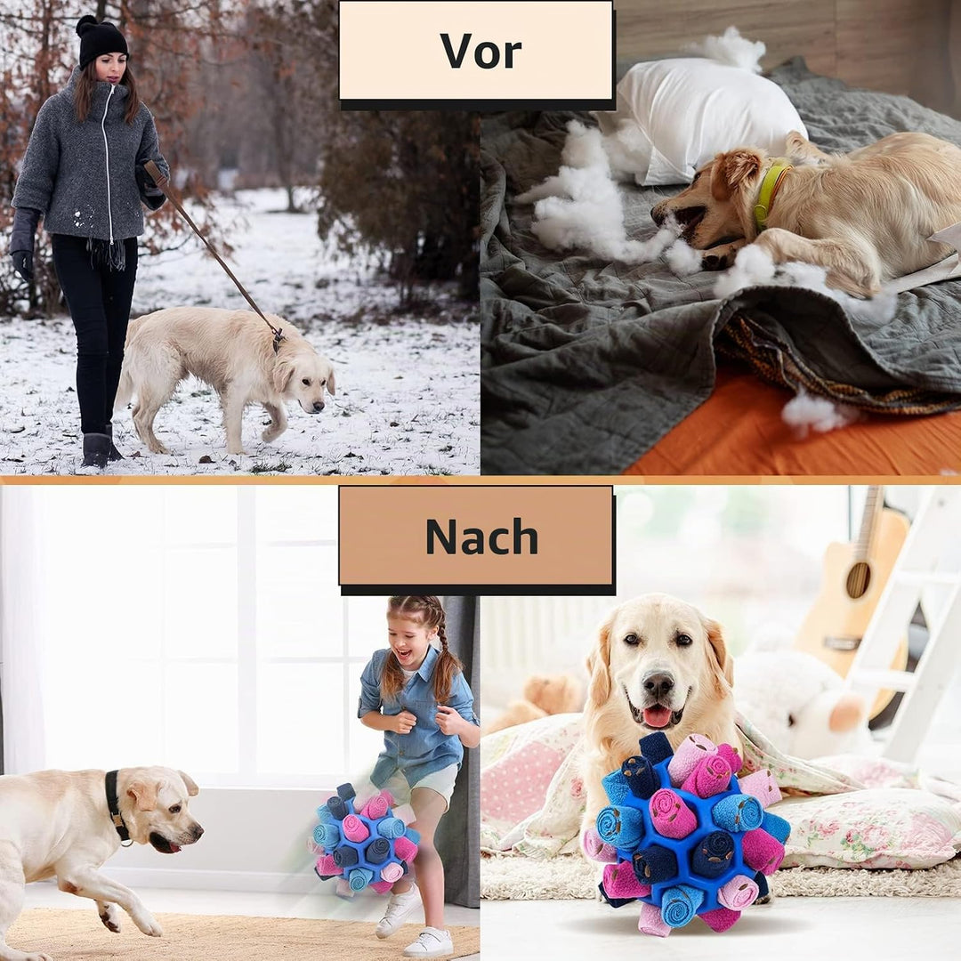 Schnüffelball für Hunde, Schnüffelteppich Schnüffelspielzeug Interaktive Hundespielzeug tragbarer Ha