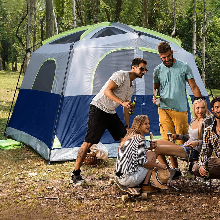 UNP Zelte für 6 Personen, wasserdicht, Winddicht, einfache Installation, Doppellagiges Familien-Camp