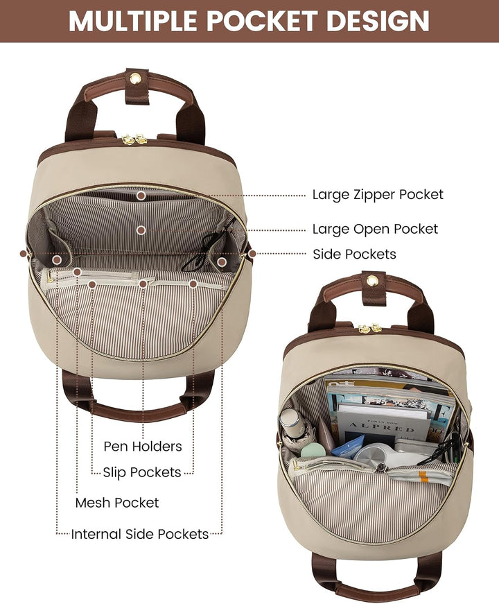 LOVEVOOK Rucksack Damen, Schulrucksack Teenager Mädchen 15,6 Zoll mit Laptopfach, Wasserdicht Schult