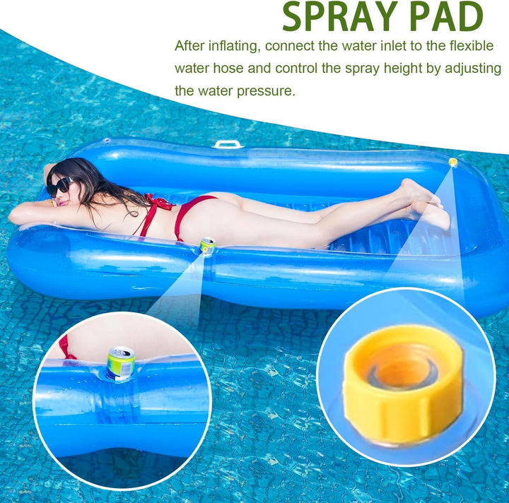 Shengruili 200x125CM Luftmatratze Wasser,Luftmatratze Pool Erwachsene,Pool Sofa Outdoor Aufblasbar,L