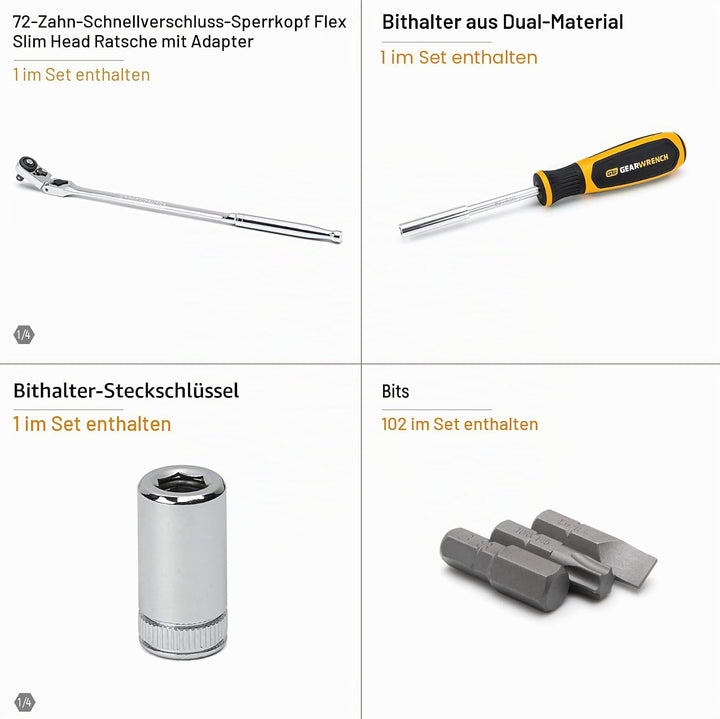 Gearwrench Modulare Treiber Mechaniker-Werkzeug-Set, Mechaniker-Werkzeug-Set
