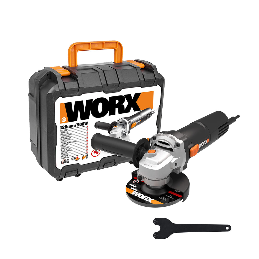 WORX WX718 Winkelschleifer 900W – Kompaktes Schleifgerät mit verstellbarem Griff & vibrationsfreiem