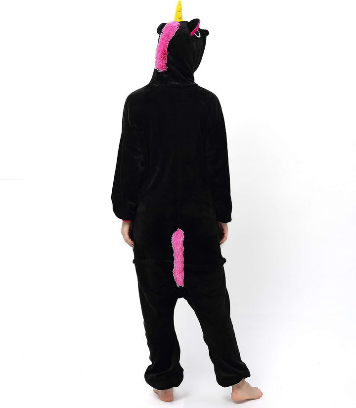 Katara 1744 Jumpsuit, UnisexÊ? Erwachsene, Einhorn Schwarz, Körpergrösse 165-175cm (L) Einhorn Schwa