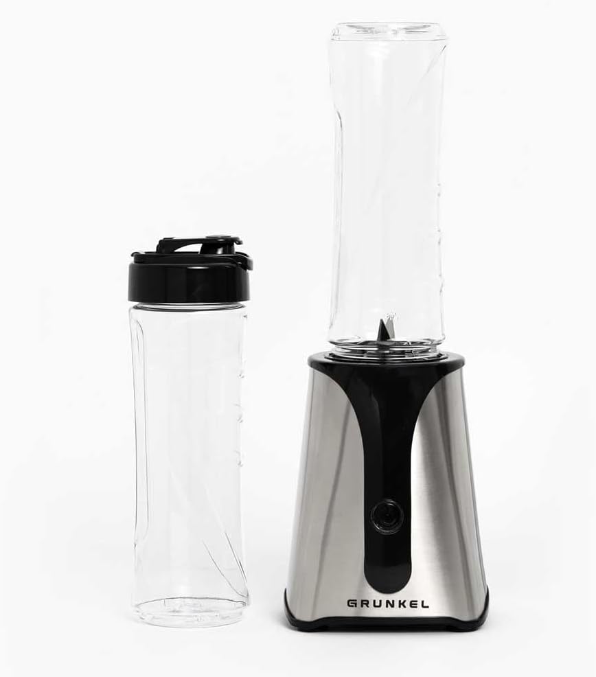 GRUNKEL BAT-350 SMOOTH SS tragbarer Standmixer, 350 W, mit Edelstahlklingen, Fassungsvermögen 600 ml