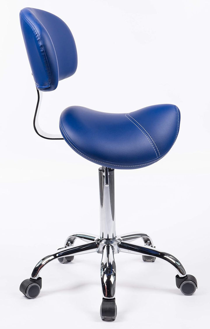 1stuff® Sattelhocker MULY BIGBACK Sattelstuhl mit Lehne - Sitzhöhe bis ca. 74cm - ergonomischer Roll