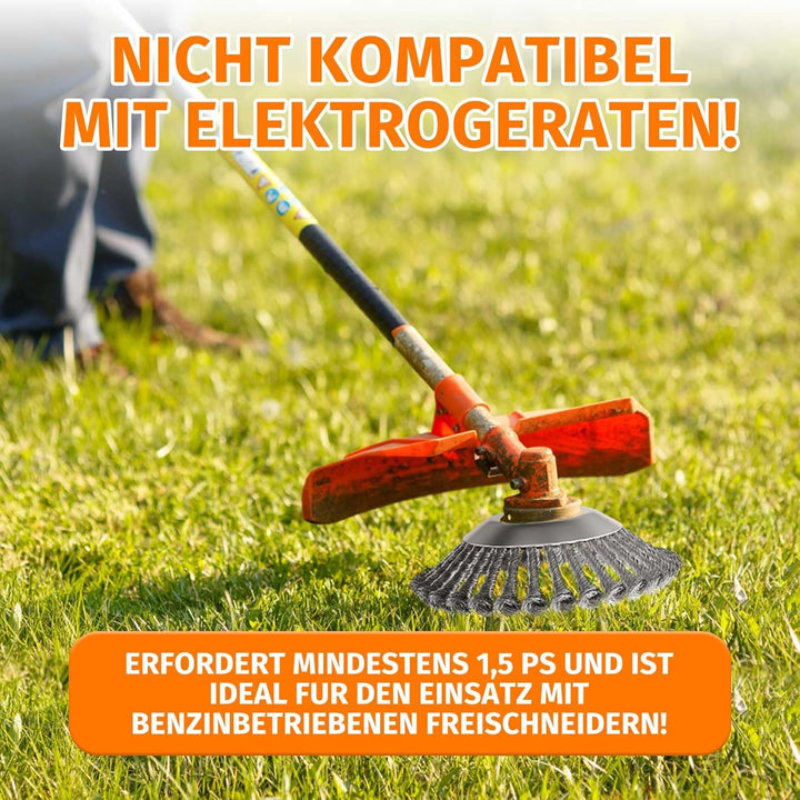Profi Unkrautbürste für Freischneider, 25,4 mm wildkrautbürste, Drahtbürste Für Freischneider Unkrau