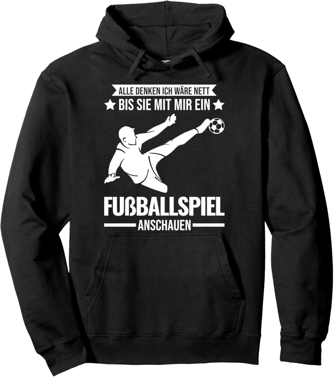 Fussball Fussballer Fussballspieler Pullover Hoodie