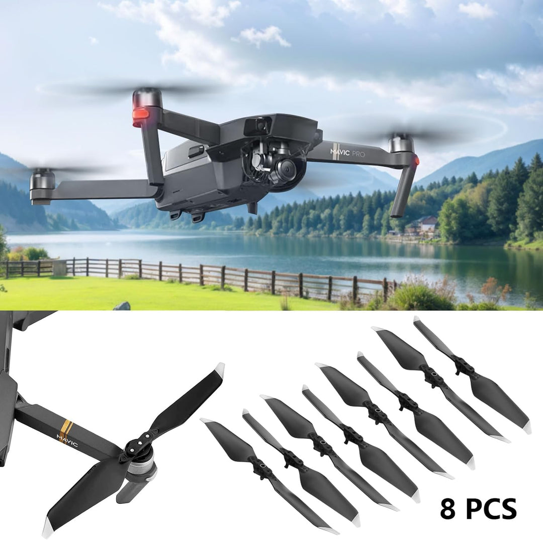 Mavic Pro Propeller, 8 Pcs Drohne Mavic Pro Propeller mit Push-Typ-Schnellverschluss-Design, Mavic P