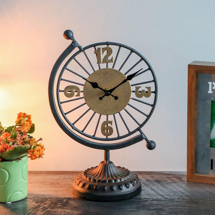 Lily's Home Vintage Kaminuhr Leise, nicht tickend, stilvolle dekorative Tischuhr, perfekt für Wohnzi
