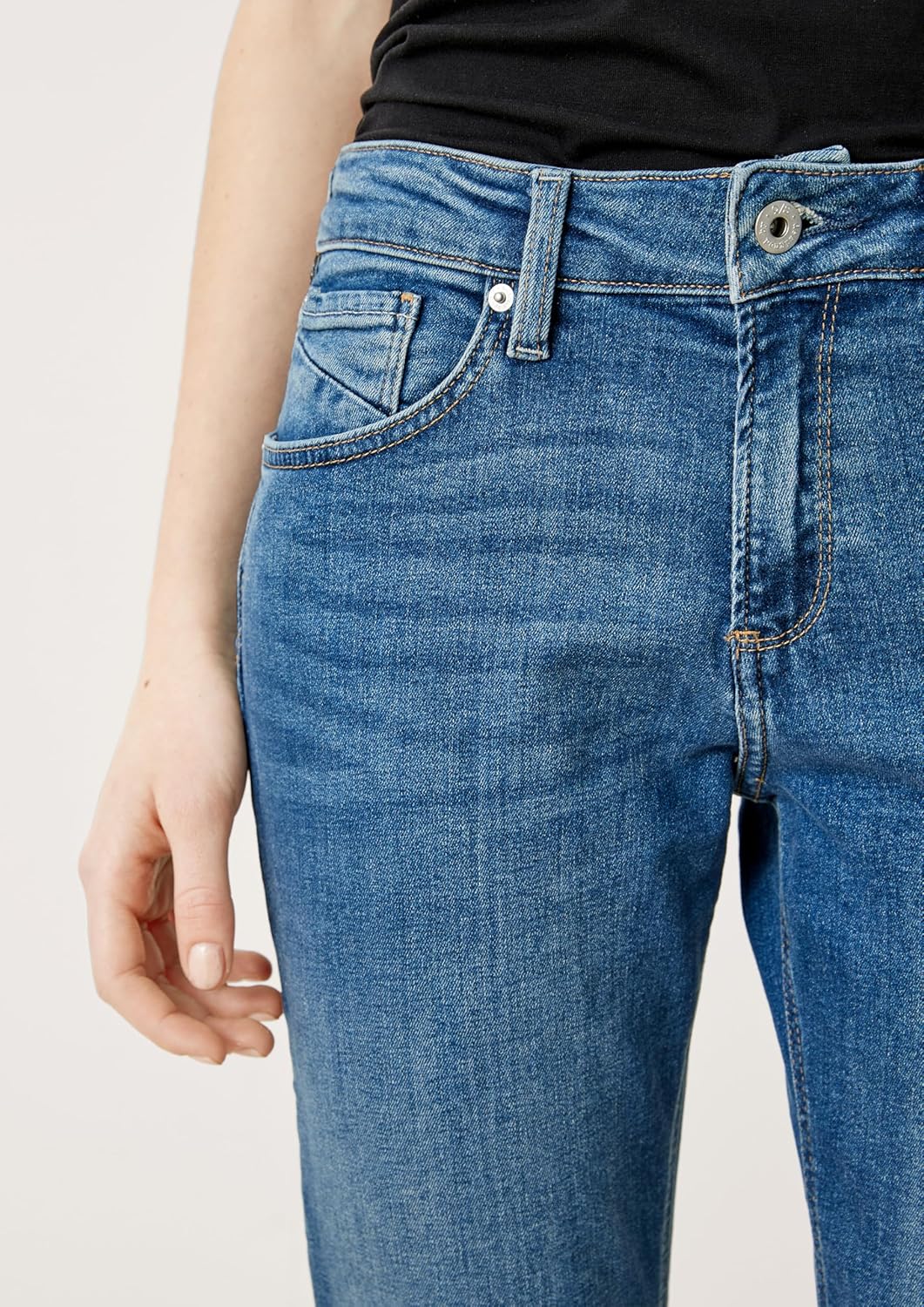 s.Oliver Damen Catie: Slim leg-Jeans blue 38.30, Blue Stretched Den
