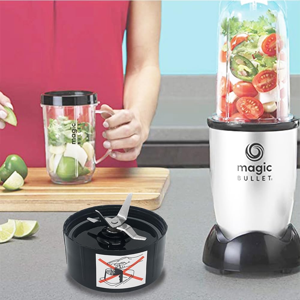 3 Stk Ersatz Entsafter Klingen für Magic Bullet Mixer, Ersatzklinge mit Dichtungen Zubehör für Magic