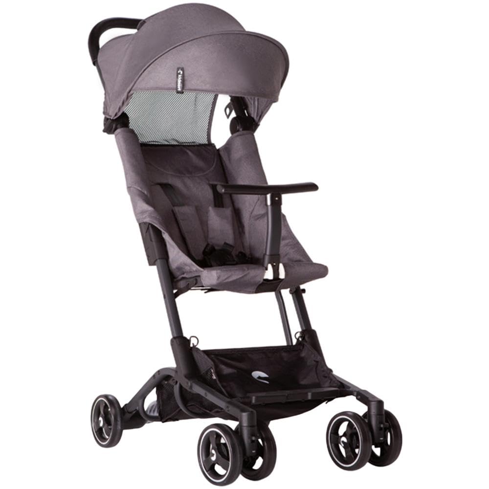 Kinderwagen Kompakter, bis 22 kg, mit Zubehör, handlich, Grau, Grau