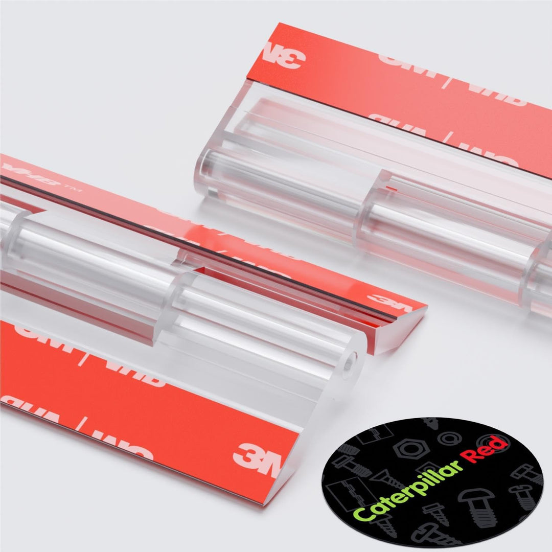 4x Acryl-Scharnier - Kein Klebstoff erforderlich. Selbstklebendes Scharnier. Transparenter klarer Ac