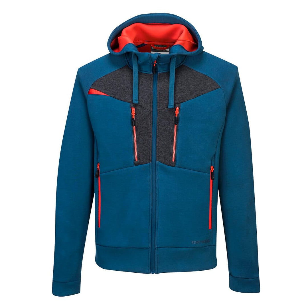 Portwest DX4 Kapuzenjacke mit Reissverschluss, Grösse: M, Farbe: Metro Blau, DX472MBRM M Metro Blue,