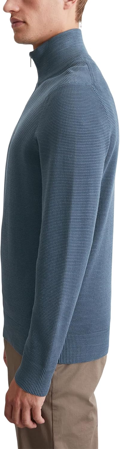 Marc O'Polo Herren Strickpullover aus Bio-Baumwolle mit Reissverschluss S M849, S M849