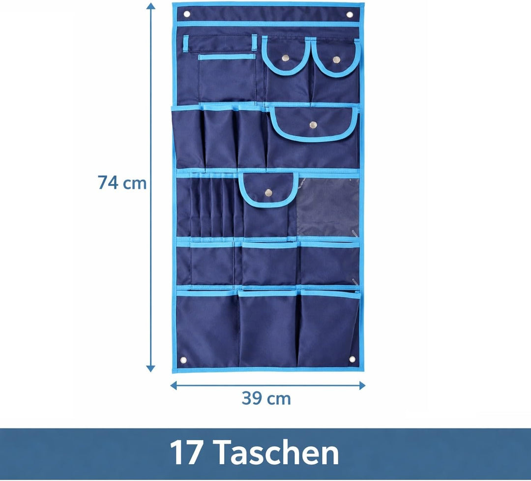 Preiswert&Gut Camping Organizer Hängeaufbewahrung 74x39 cm mit 17 Fächern 2 Stück für Wohnwagen Wohn