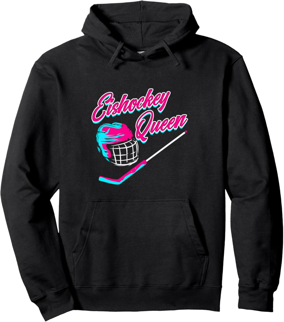Eishockey Queen Eishockeyspieler Hockey Mädchen Geschenk Pullover Hoodie