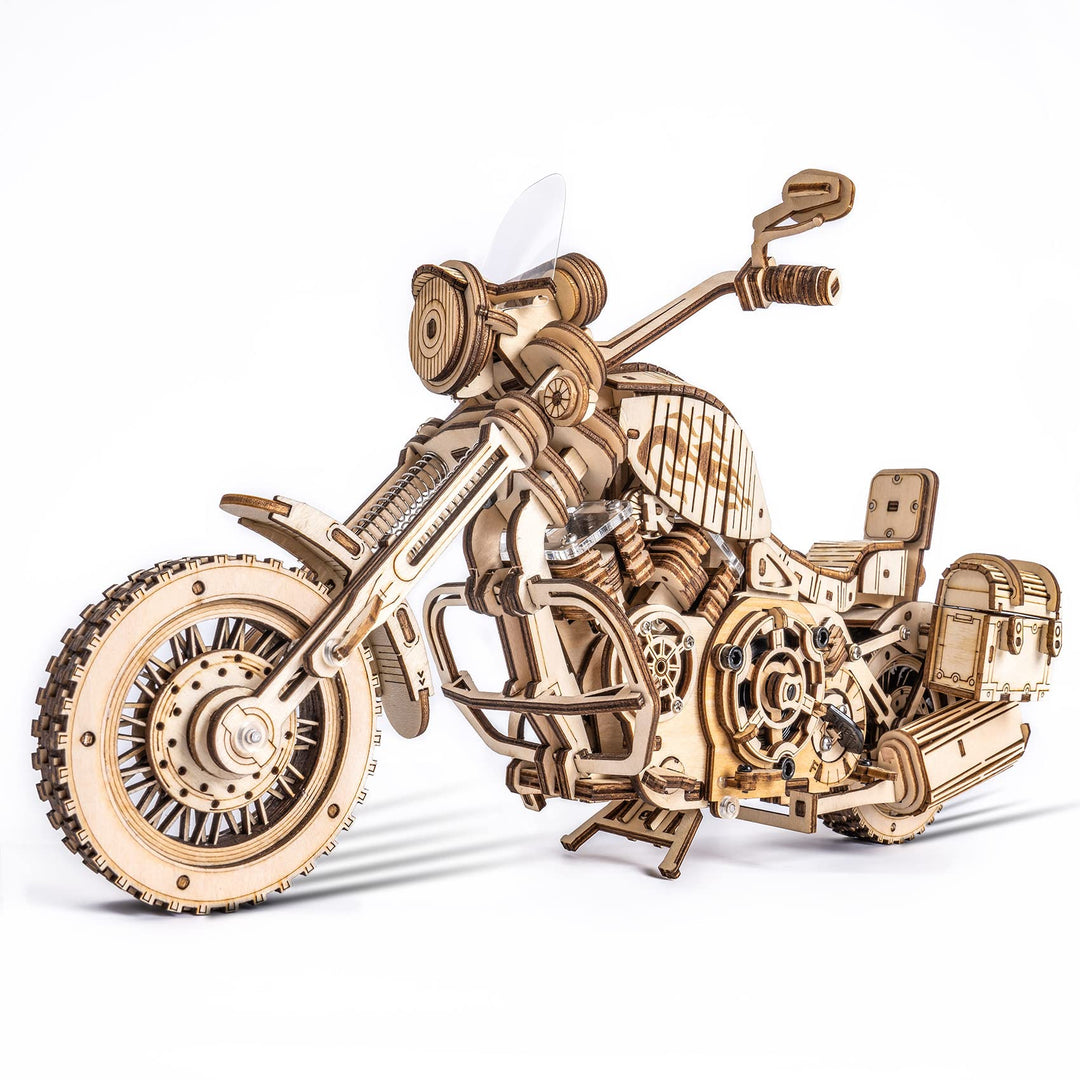 ROBOTIME 3D Motorrad Puzzle, Holz Modellbautze für Erwachsene, DIY Bewegliches Fahrrad Fahrzeugmodel