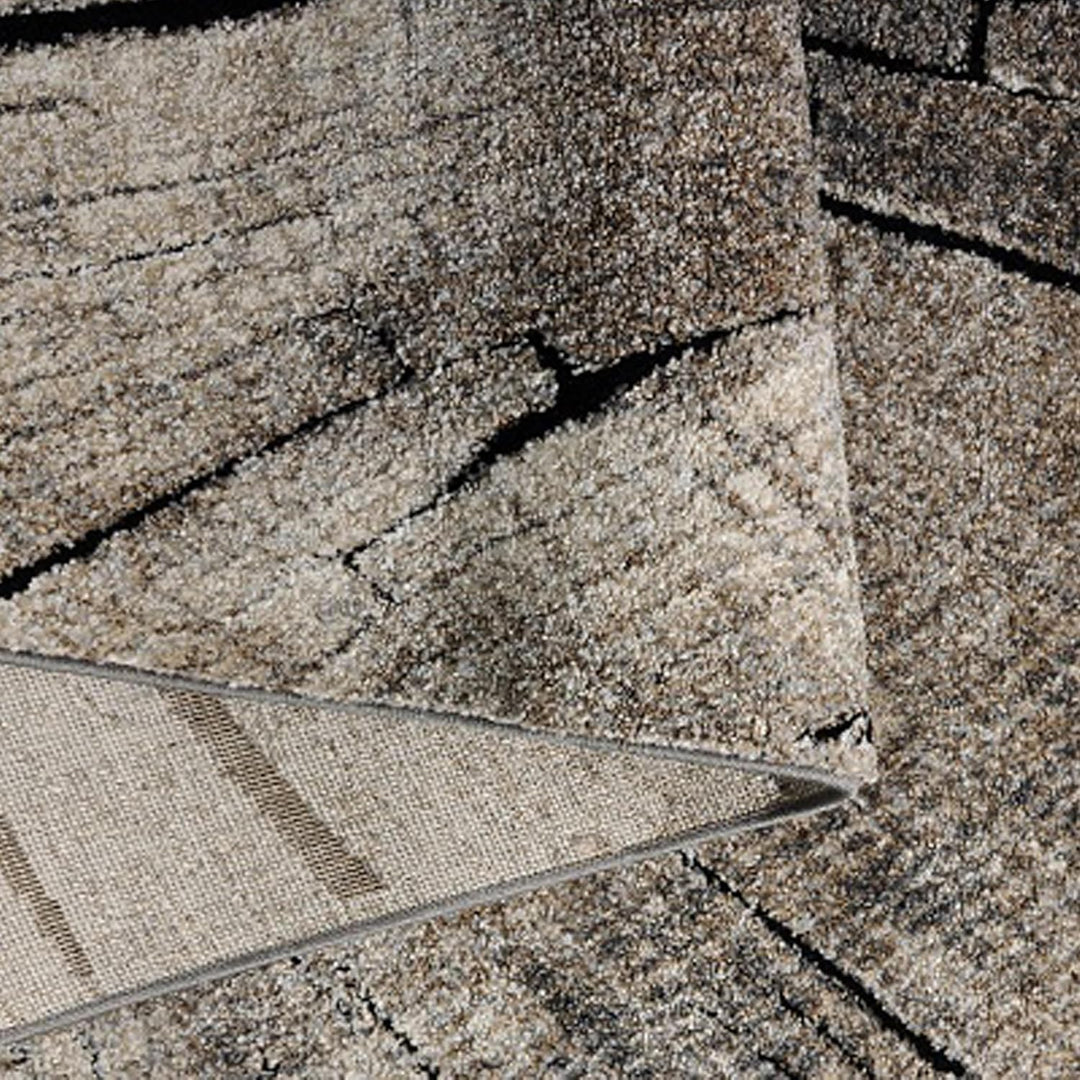 Teppich-Traum Teppich Wohnzimmer Esszimmer Teppich Holzoptik Baumring Design weich strapazierfähig B