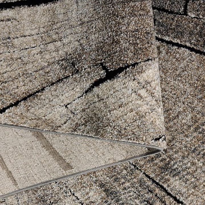 Teppich-Traum Teppich Wohnzimmer Esszimmer Teppich Holzoptik Baumring Design weich strapazierfähig B