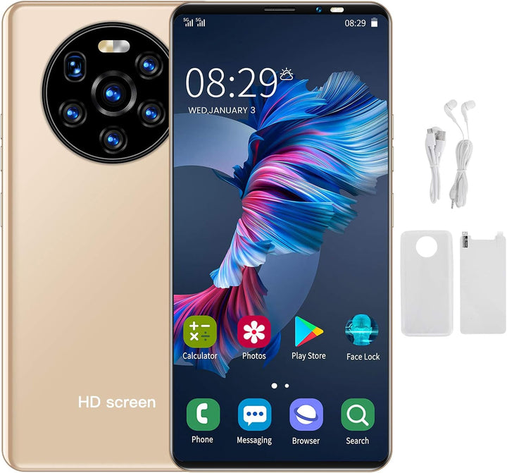 Handy, LANDVO mate40 pro 5,45-Zoll-HD-Bildschirmtelefon Dual Card Dual-Standby-System 128 GB Dual Ca