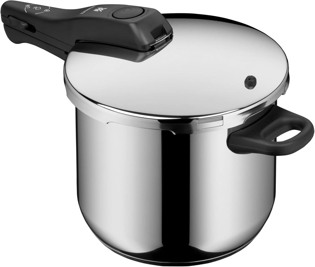 WMF Perfect One Pot Schnellkochtopf Induktion 6,5l, Dampfkochtopf, grosses Kochsignal, 2 Kochstufen,