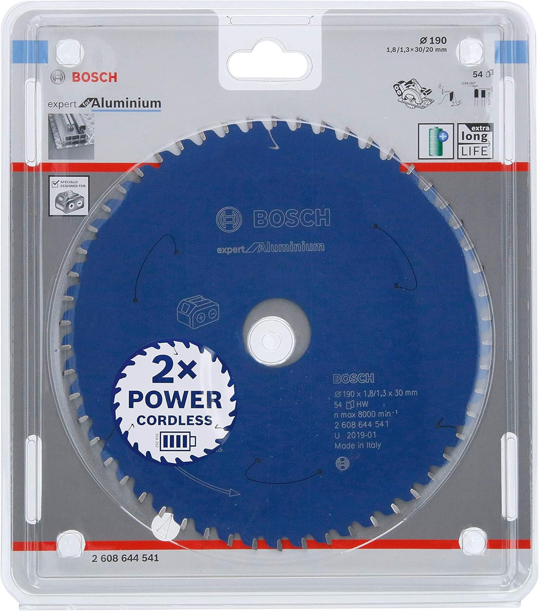 Bosch Accessories 1x Kreissägeblatt Expert for Aluminium (Aluminium, Sägeblatt Ø 190 x 30 x 1,8 mm,