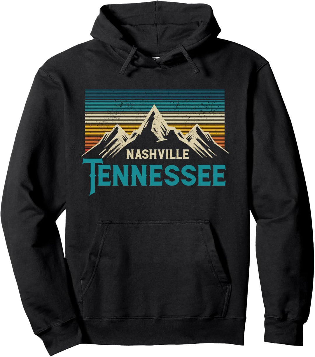 Nashville Tennessee Vintage USA Amerika Music City Souvenir Pullover Hoodie