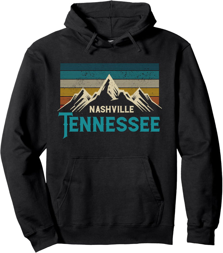 Nashville Tennessee Vintage USA Amerika Music City Souvenir Pullover Hoodie