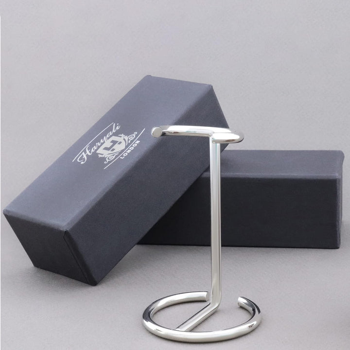 Dachshaar Rasieren Bürste mit Elfenbeinfarben Basis mit Pinselhalter/Ständer in Designer Box von Har