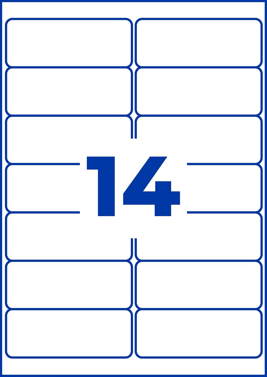 AVERY Zweckform J8563-25 Adressetiketten/Adressaufkleber (350 Etiketten, 99,1x38,1mm auf A4, bedruck