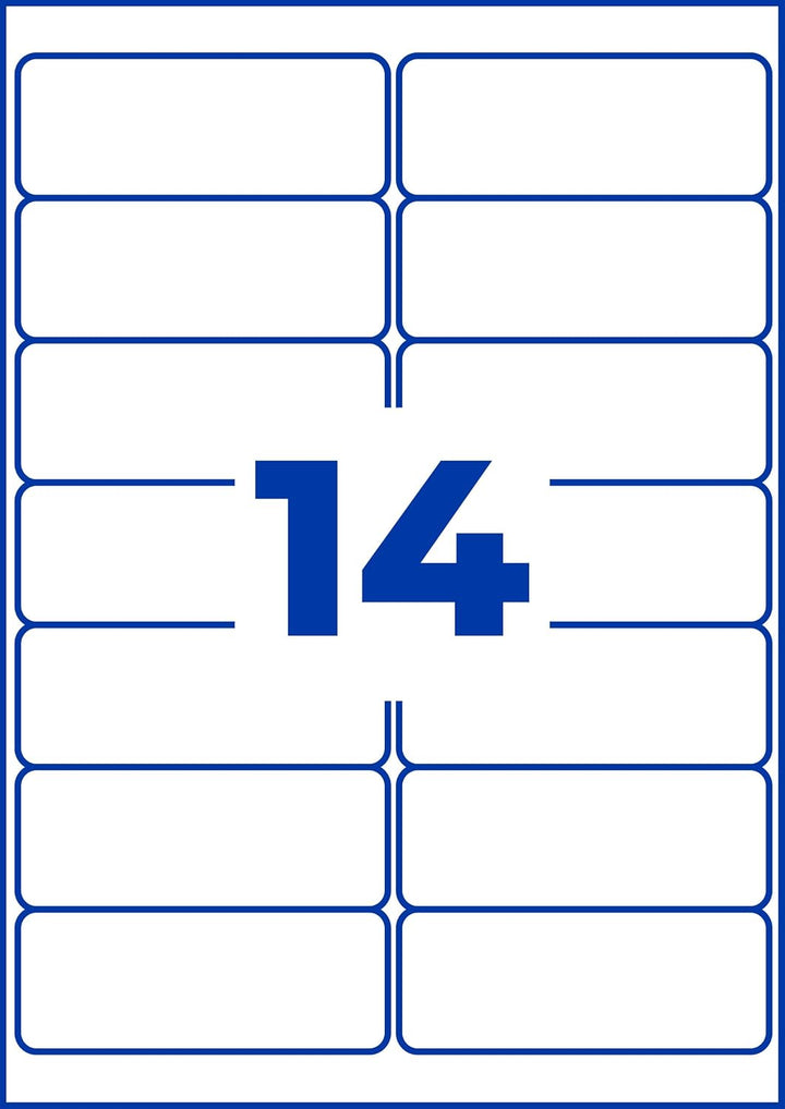 AVERY Zweckform J8563-25 Adressetiketten/Adressaufkleber (350 Etiketten, 99,1x38,1mm auf A4, bedruck