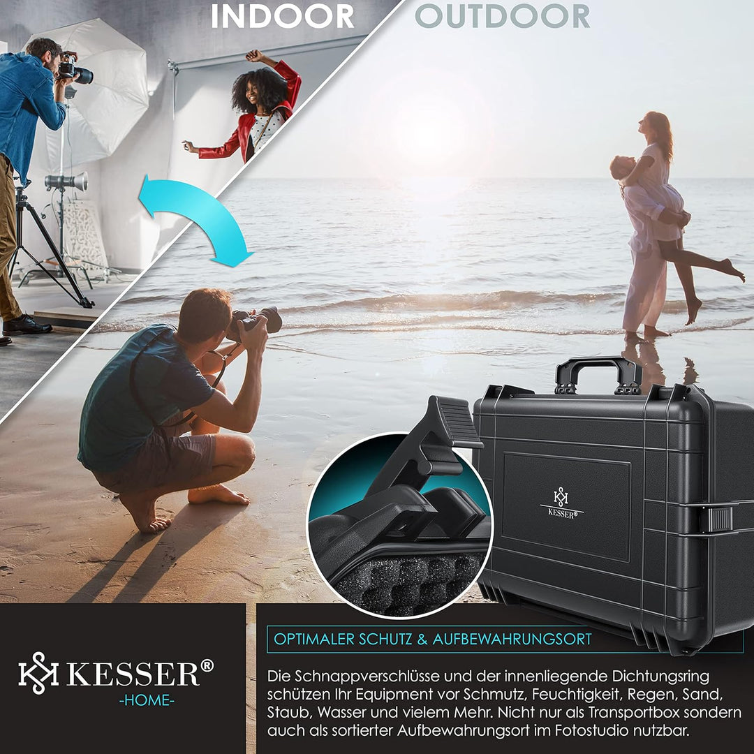 KESSER® Kamerakoffer 35 Liter, unisversal anpassbar, wasserdicht, Universalkoffer, Outdoor, wetterfe