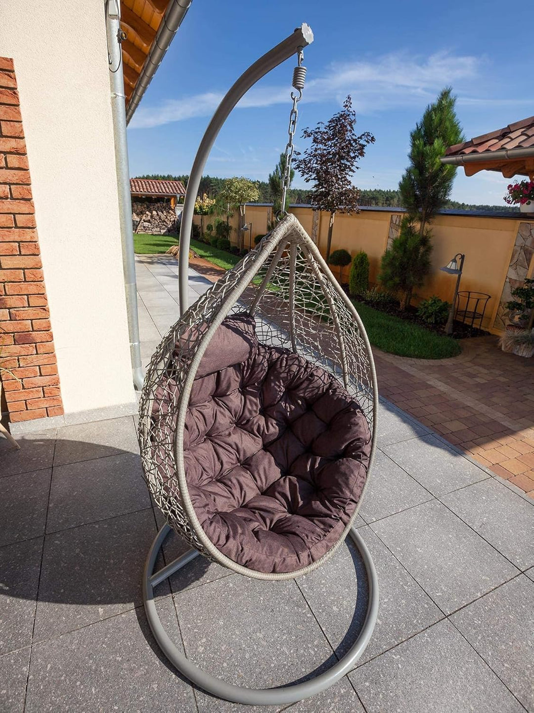 PillowPrim Hängesessel Kissen, Auflage für Polyrattan/Rattan Hängeschaukel, Polster, Hängekorb, Scha