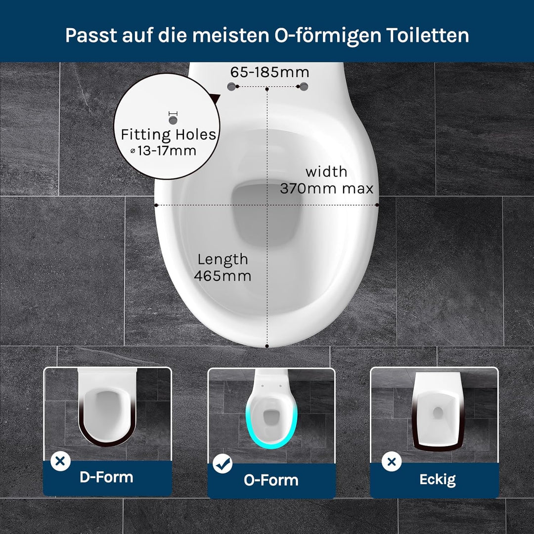 WOLTU WC Sitz Familien, Toilettensitz Kinder magnetisch, Toilettendeckel mit Absenkautomatik, Schnel
