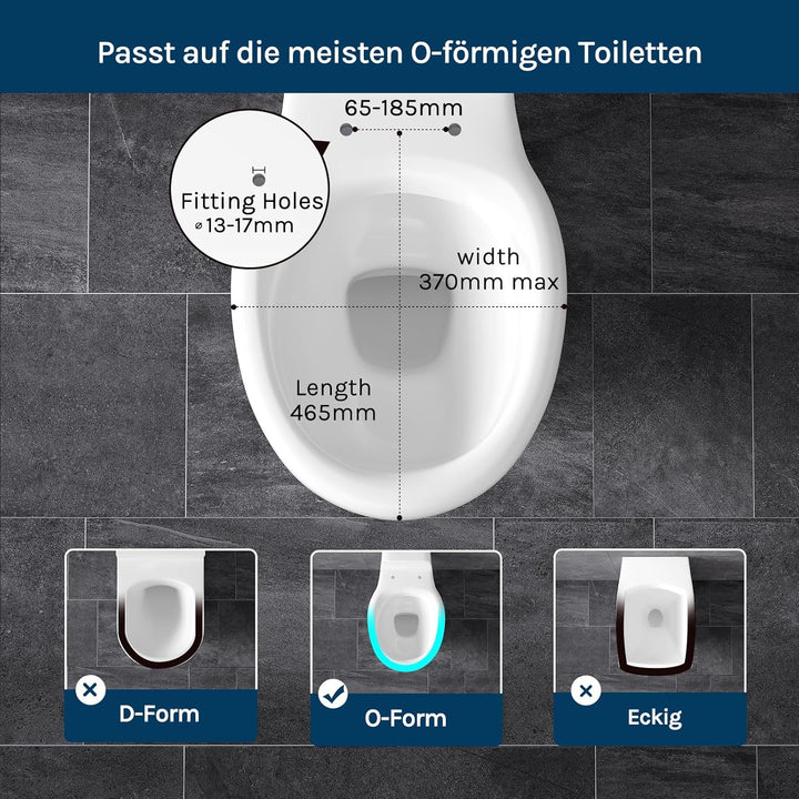WOLTU WC Sitz Familien, Toilettensitz Kinder magnetisch, Toilettendeckel mit Absenkautomatik, Schnel