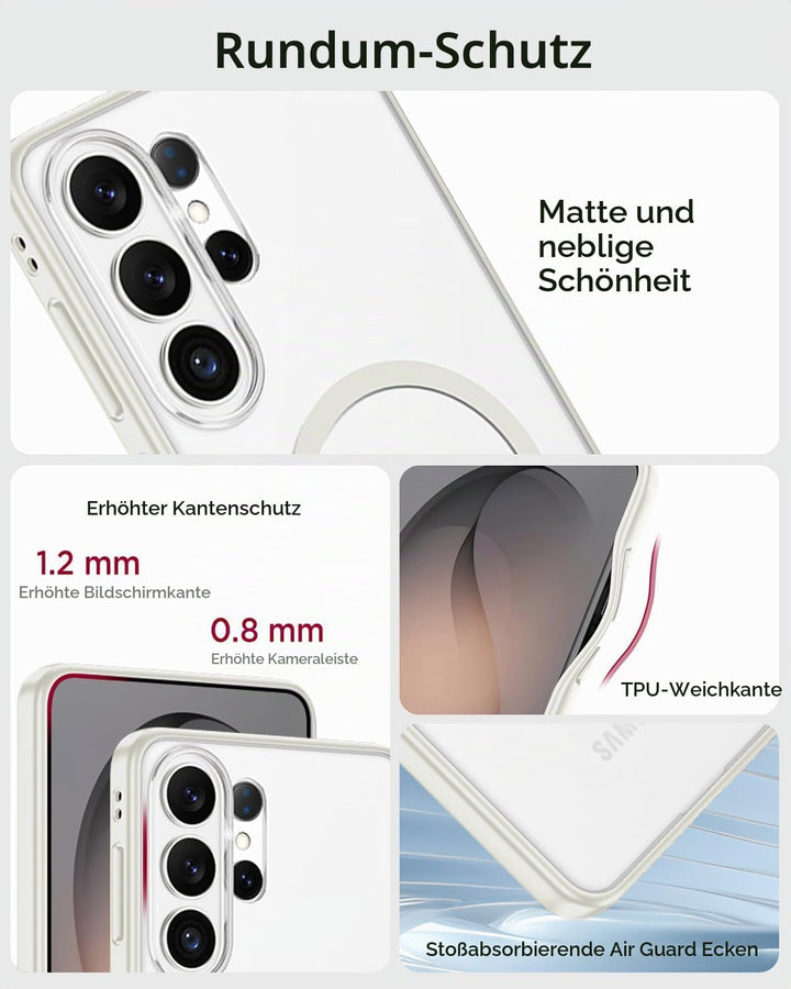Miimall Magnetische Hülle Kompatibel mit Samsung Galaxy S26 Ultra Hülle Ultradünn 2026, PC+TPU Stoss