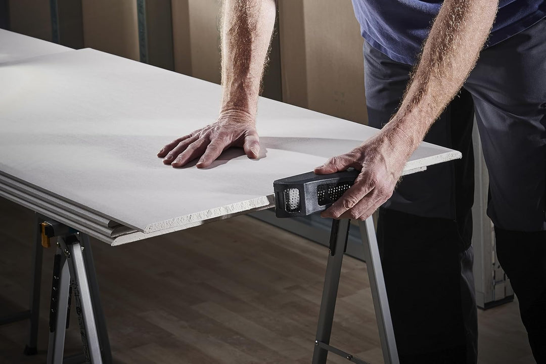 wolfcraft Blockhobel I 4013000 I Der extrabreite Einhandhobel für Gipskarton, Blockhobel