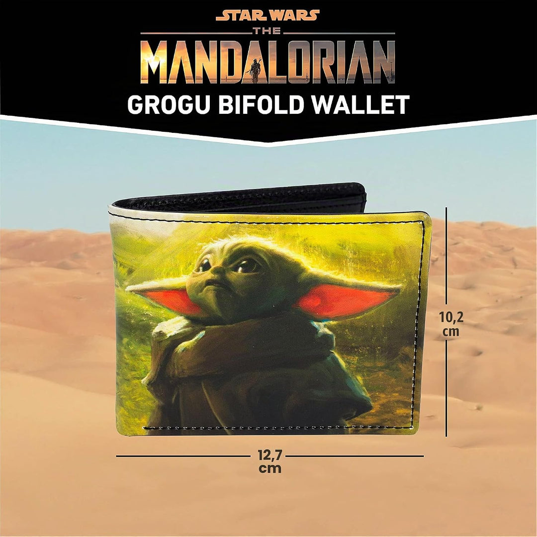 Concept One Disney Star Wars Mandalorian Slim Bifold Reisebrieftasche Grün, Gr&amp;