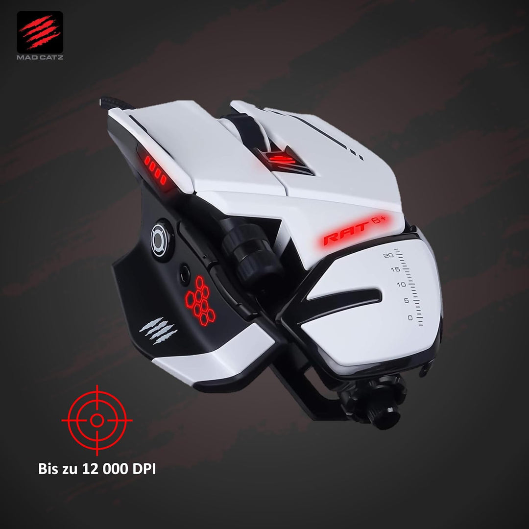 MadCatz R.A.T. 6+ Optical Gaming Mouse, White R.A.T. 6+