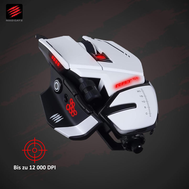 MadCatz R.A.T. 6+ Optical Gaming Mouse, White R.A.T. 6+