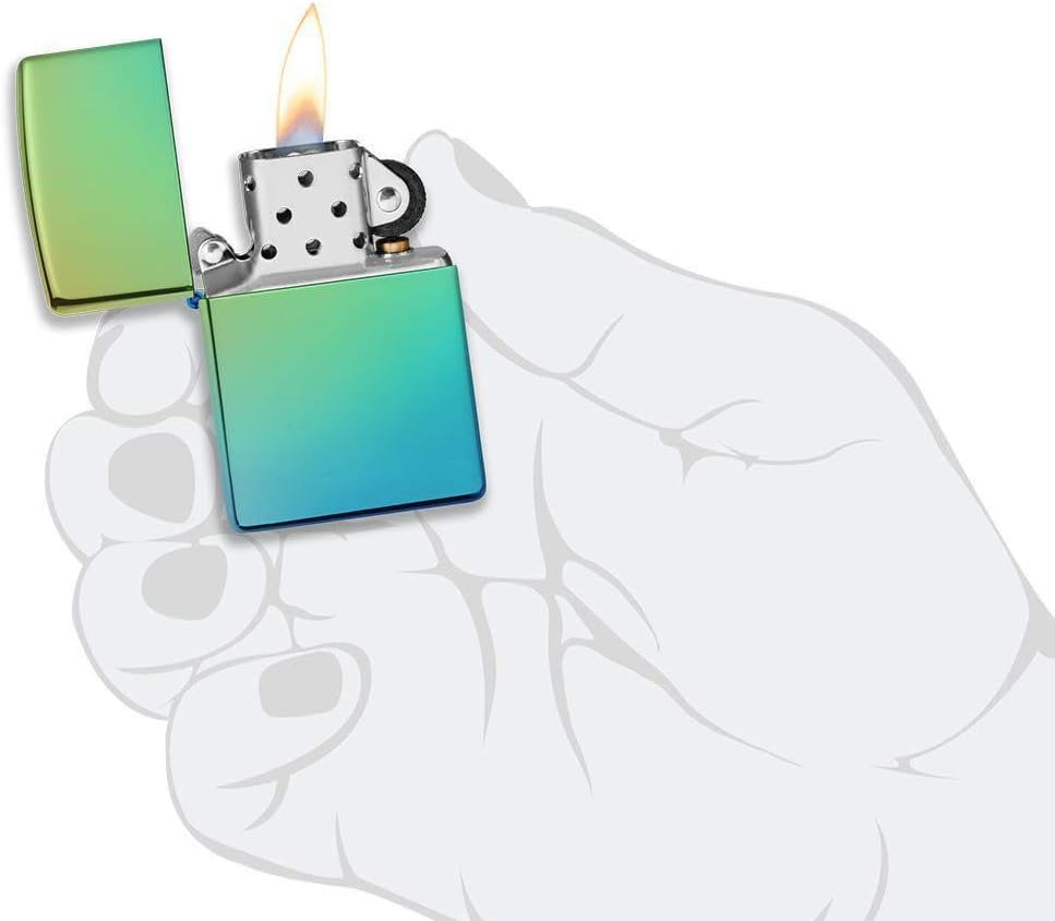 Zippo Farbige Feuerzeuge Blaugrün Kein Logo, Blaugrün Kein Logo