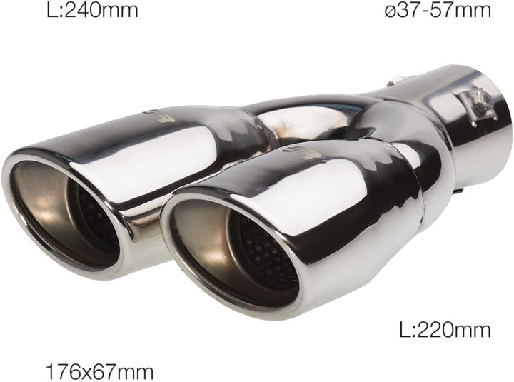 Simoni Racing TRX/87R Oval Endrohr, Doppel-Offset-Universal-Recht