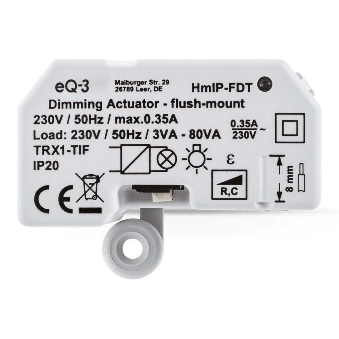 Homematic IP Smart Home Dimmaktor Unterputz – Phasenabschnitt, dimmt Leuchten per App, Alexa & Googl