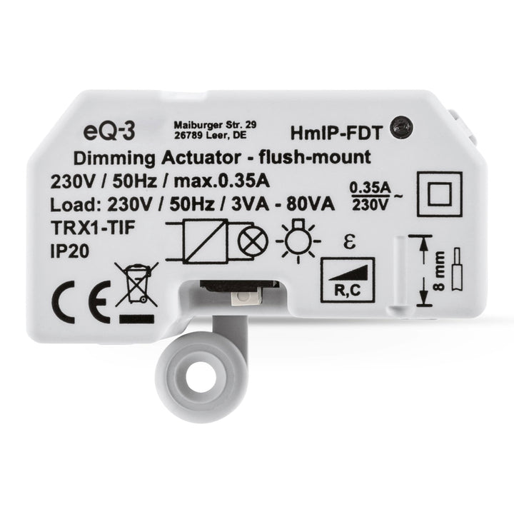 Homematic IP Smart Home Dimmaktor Unterputz – Phasenabschnitt, dimmt Leuchten per App, Alexa & Googl